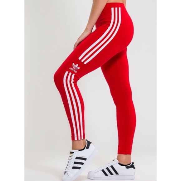 adidas Pants - ♥️  New adidas originals red 3 stripe leggings